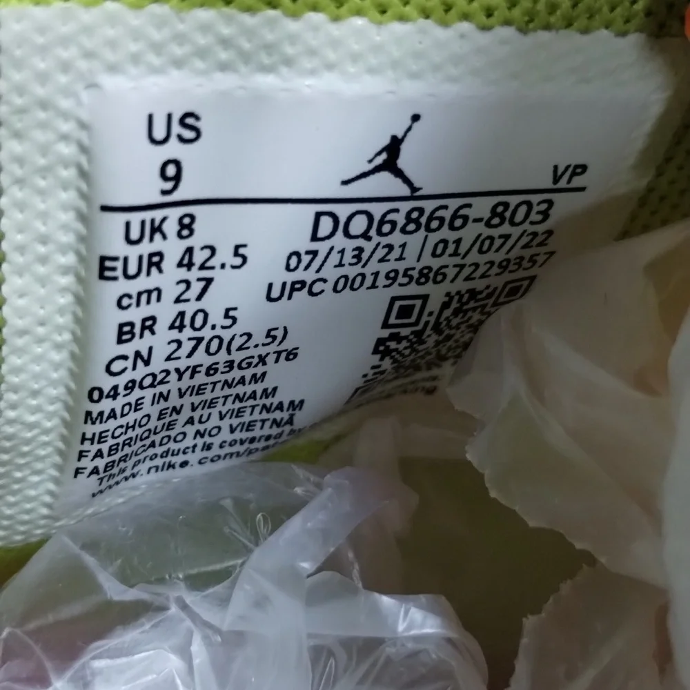 Air Jordan XXXVI Taco Jay Men's LTD Grungecore Sneakers size 9 Streetwear HipHop